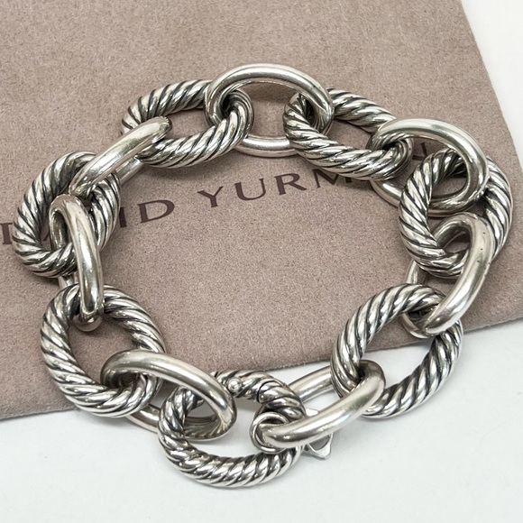 David Yurman Xtra Large Oval Link Chain Bracelet .925 - Picture 2 of 8
